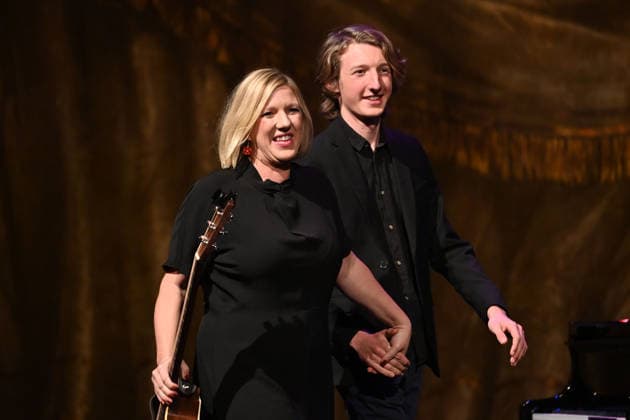 Claudia KORECK Musician with son Tim Advent concert of the Bavarian State Premier on 15 12 2025 at the Cuvillies Theater in the Residence in Munich