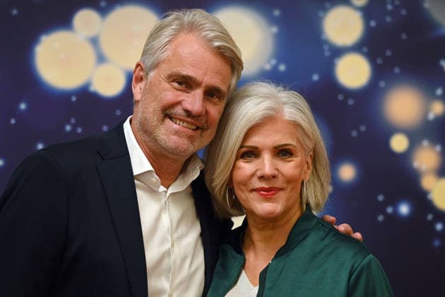 Birgit SCHROWANGE with husband Frank SPOTHELFER, Advent concert of the Bavarian State Premier on 15 12 2025 at the Cuvillies Theater in the Residenz in Munich