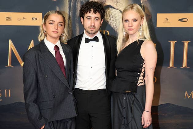 Rosie Boore, Jaouhar Ben Ayed and Aine Rose Daly at the cinema premiere of The Medicus 2 on 15 12 2025 in Cologne The Medicus 2 cinema premiere in Cologne
