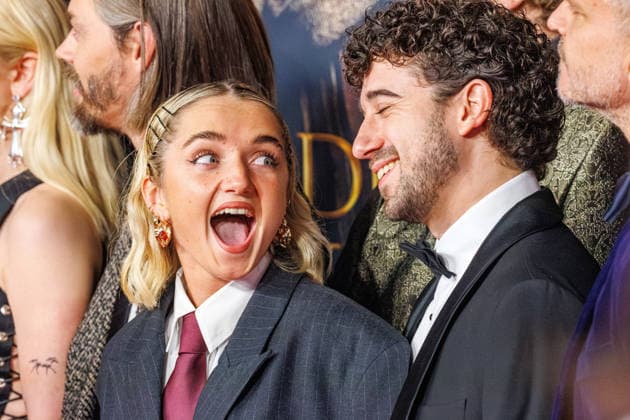 15 12 2025 Cologne World premiere of the historical film DER MEDICUS 2 at Cinedom Cologne Red Carpet Here Rosie Boore, Jaouhar Ben Ayed Cologne Cinedom North Rhine-Westphalia Germany