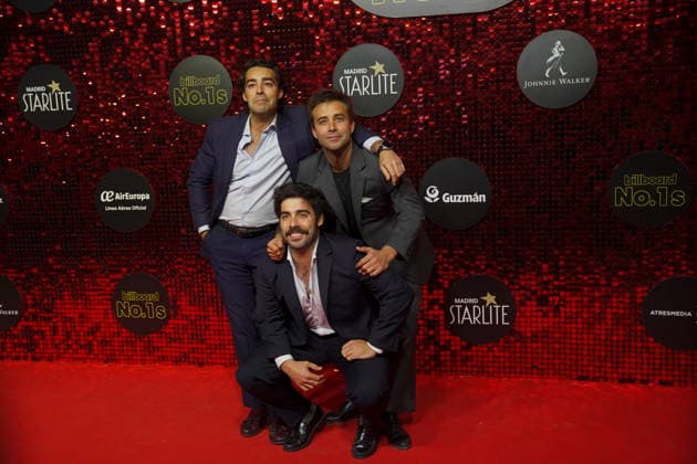 Álvaro Martínez, Borja Martínez and Jaime Martínez aka Hermanos Martinez attend the Billboard No. 1s photocall at Ifema on December 15, 2025 in Madrid, Spain.( ALTERPHOTOS S.Villarroel) (20251215006)