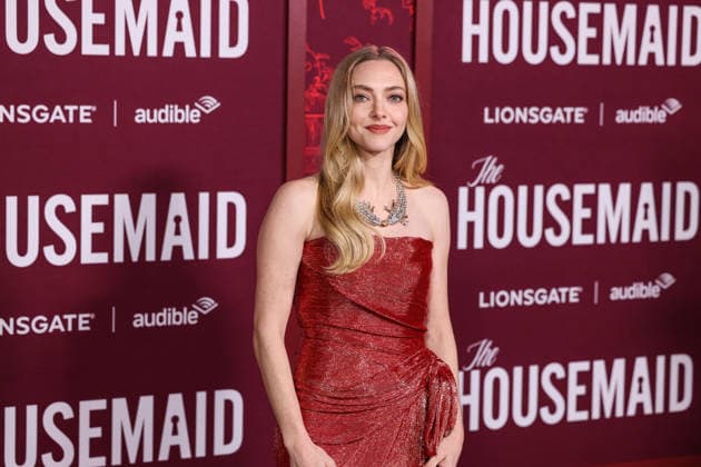 Los Angeles Premiere Of Lionsgate s The Housemaid HOLLYWOOD, LOS ANGELES, CALIFORNIA, USA - DECEMBER 15: American actress Amanda Seyfried wearing Monse PF26, Tiffany & Co. jewelry and Jimmy Choo shoes arrives at the Los Angeles Premiere Of Lionsgate s The Housemaid held at the TCL Chinese Theatre IMAX on December 15, 2025 in Hollywood, Los Angeles, California, United States., Credit:Xavier Collin Avalon United States, California, Hollywood, TCL Chinese Theatre IMAX Copyright: xXavierxCollinx xAvalonx 1059629955