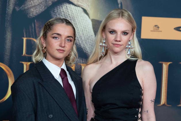 from left Rosie BOORE, actress, Aine Rose DALY, actress, red carpet, red carpet show, arrival, film premiere DER MEDICUS 2 on 15 12 2025 at the Cinedom cinema in Cologne,