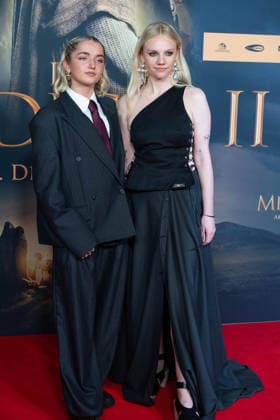 from left Rosie BOORE, actress, Aine Rose DALY, actress, red carpet, red carpet show, arrival, film premiere DER MEDICUS 2 on 15 12 2025 at the Cinedom cinema in Cologne,