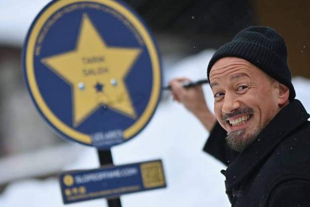 Les Arcs Film Festival - Day Four. FC LES ARCS, FRANCE - DECEMBER 16: Tarik Saleh attends his Slope Of Fame sign unveiling during Day Four of Les Arcs Film Festival on December 16, 2025 in Les Arcs, France. Photo by Franck Castel ABACAPRESS.COM Les Arcs France  Copyright: xCastelxFranck ABACAx