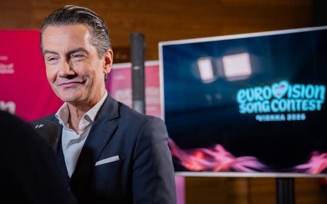 20251216 Eurovision Song Contest 2026 - ORF-Medienupdate WIEN, OESTERREICH - 16. DEZEMBER: ORF-Generaldirektor Roland Weissmann waehrend des Mediengespraechs anlaesslich eines ORF Updates zum 70. ESC - Eurovision Song Contest vom 12. bis zum 16. Mai 2026 in Wien im Foyer der Halle F der Wiener Stadthalle am 16. Dezember 2025 in Wien, Oesterreich. 251216_SEPA_17_046 Copyright: xIsabellexOuvrardx SEPAxMedia