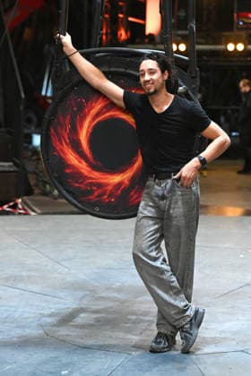 Rene CASSELLI, artist, rehearsing on the wheel of death, rehearsals for the X MAS show of Circus Flic Flac in Duisburg, Circus Flic Flac at the old freight station in Duisburg, 16 12 2025,