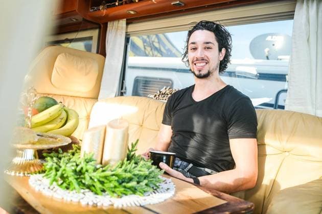 Circus Flic Flac in Duisburg FOR EDITORIAL PURPOSES ONLY EDITORIAL USE ONLY p RenÃ Casselly sits in his caravan in front of Copyright: SvenjaxHanusch doc83ptudaktgwr6gtss52 ,EDITORIAL USE ONLY Copyright: SvenjaxHanusch