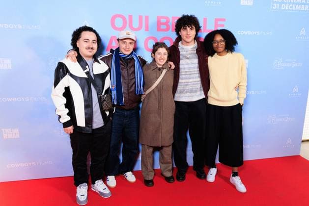 Qui Brille Au Combat - Paris Najim zeghoudi, Thomas Gioria, Juliette Gasquet, Lucas Cenciai and Ilinka Lony attend the photocall for the premiere of Qui Brille Au Combat at the Pathe Wepler cinema in Paris, France, on December 16, 2025. Photo by David Boyer ABACAPRESS.COM Paris France  Copyright: xBoyerxDavid ABACAx
