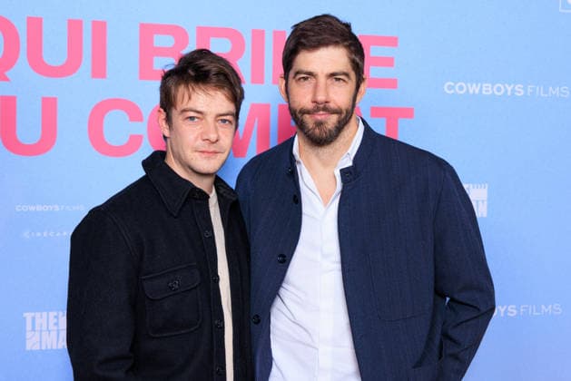 Qui Brille Au Combat - Paris Felix Kysyl and Pierre-Yves Cardinal attend the photocall for the premiere of Qui Brille Au Combat at the Pathe Wepler cinema in Paris, France, on December 16, 2025. Photo by David Boyer ABACAPRESS.COM Paris France  Copyright: xBoyerxDavid ABACAx