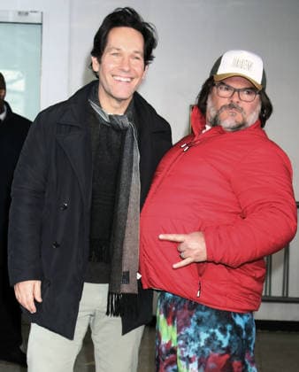 NEW YORK, NY- DECEMBER 16: Paul Rudd and Jack Black seen at The Drew Barrymore Show on December 16, 2025 in New York City. Copyright: xRWx