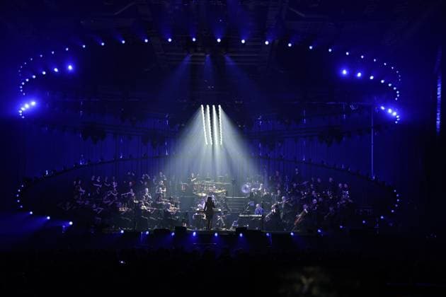 Night of the Proms Erfurt 16 12 2025, Erfurt, Messehalle, Night of the Proms Classical meets pop with musical accompaniment by the Antwerp Philharmonic Orchestra under the direction of conductor Alexandra Arrieche, great artists perform and inspire the audience in the picture Antwerp Philharmonic Orchestra and the Fine Fleur choir