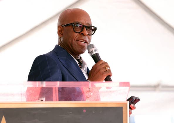 Courtney B. Vance attends an unveiling ceremony honoring himself with the 2,831st star on the Hollywood Walk of Fame in Los Angeles on Tuesday, December 16, 2025.  LAP20251216809 GREGxGRUDT