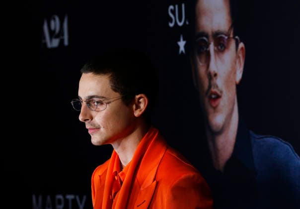 Timothée Chalamet arrives on the red carpet for A24 s Marty Supreme New York Premiere on Tuesday, December 16, 2025 in New York City.  NYP20251216160 JohnxAngelillo