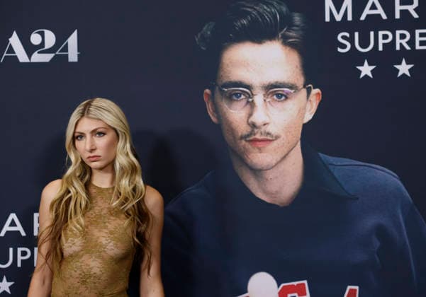 Blu DeTiger arrives on the red carpet for A24 s Marty Supreme New York Premiere on Tuesday, December 16, 2025 in New York City.  NYP20251216166 JohnxAngelillo