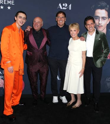 Marty Supreme New York Premiere Timothee Chalamet, Kevin O Leary, Mark Cuban, Barbara Corcoran and Daniel Lubetzky attending the Marty Supreme New York Premiere held at the Regal Times Square on December 16, 2025 in New York City, NY New York City Regal Times Square NY USA Copyright: xStevenxBergman AFF-USA.COMx