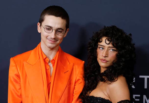 Timothée Chalamet and Odessa A zion arrive on the red carpet for A24 s Marty Supreme New York Premiere on Tuesday, December 16, 2025 in New York City.  NYP20251216145 JohnxAngelillo