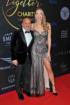 All Together Charity Gala Dinner Serdar Topcu and Sylvia Walker on the occasion of the All Together Charity Gala Dinner on 16 12 2025 in Heidelberg 20251216MWI097644