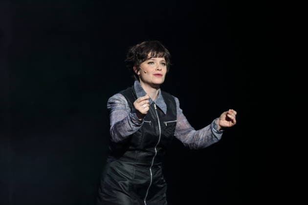 Jasna Fritzi Bauer during the photo rehearsal for East Side Story A German Jewsical at the Maxim Gorki Theater in Berlin, 16 December 2025 By Juri Sternburg Directed by Lena Brasch Composition Paul Eisenach Stage Studio Dietrich Winter Costumes Eleonore Carriere Premiere is on 18 December 2025 Maxim Gorki Theater Berlin East Side Story A German Jewsical
