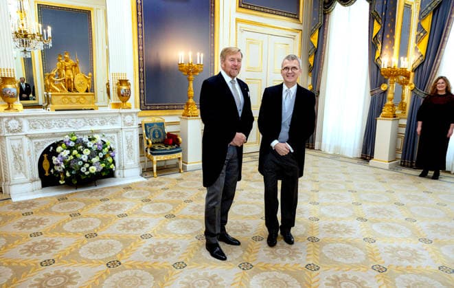 17-12-2025 Palace King Willem-Alexander during the credentials (geloofsbrieven) of the Ambassador of the Republic of Iceland, His Excellency S.H. Johannesson, at palace Noordeinde in The Hague. Â  Copyright: xPPEx