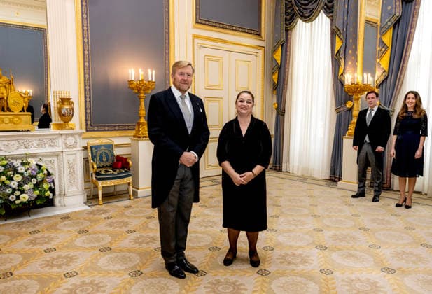 17-12-2025 Palace King Willem-Alexander during the credentials (geloofsbrieven) of the Ambassador of the Republic of Bulgaria, Her Excellency E. Konstantinova Varbanova, at palace Noordeinde in The Hague. Â  Copyright: xPPEx