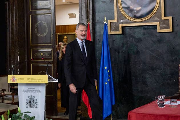 King Felipe VI presides over the delivery of offices to the 63rd promotion of the prosecutor career The King, Felipe VI, presides over the delivery of offices to the 63rd promotion of the prosecutor career accompanied by the Minister of the Presidency, Félix Bolanos, on December 17, 2025, in Madrid Spain The presentation of the offices is made to the 76 members of the 63rd promotion of the prosecutor career who have completed the selective course at the Center for Legal Studies and will become new state prosecutors 17 DECEMBER 2025 Jesús Hellí Espana  Copyright: xJesusxHellinx 7174894