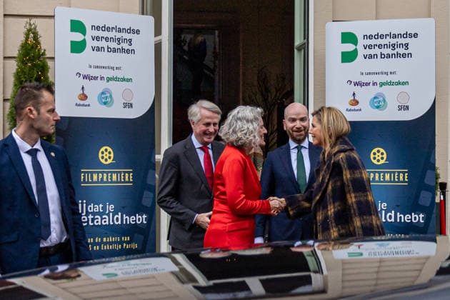 December 17, 2025, The Hague, South-Holland, Netherlands: Queen MAXIMA of the Netherlands at the premiere of the educational film Ã¢â‚¬oeBlij dat je betaald hebtÃ¢â‚¬Â (Glad you paid) at Theater Diligentia in The Hague. The film was made for the financial education program Bank voor de Klas. Queen MAXIMA is honorary chair of the Dutch financial education platforms Wijzer in geldzaken and Stichting Financieel Gezond Nederland. The Hague Netherlands - ZUMAg281 20251217_zaf_g281_003 Copyright: xStormxGroenendijkx