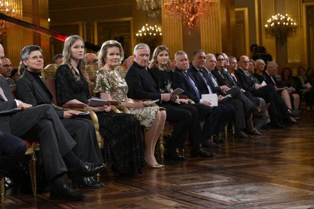 Christmas Concert Belgian Royals17 12 2025 BRUSSELS, BELGIUM - Their Majesties the King and Queen pictured hosting a Christmas Concert for those who have contributed to the smooth running of royal activities in 2025 on December 17, 2025 in Brussels, Belgium, 17 12 2025 Brussels Belgium  Copyright: xPhilipxReynaersx