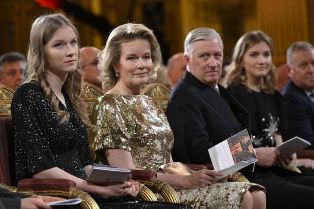 Christmas Concert Belgian Royals17 12 2025 BRUSSELS, BELGIUM - Their Majesties the King and Queen pictured hosting a Christmas Concert for those who have contributed to the smooth running of royal activities in 2025 on December 17, 2025 in Brussels, Belgium, 17 12 2025 Brussels Belgium  Copyright: xPhilipxReynaersx