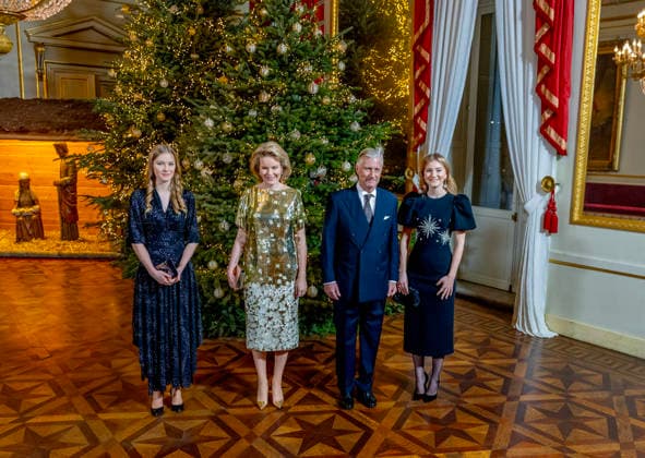 17-12-2025 Belgium Princess Eleonore and Queen Mathilde and King Philippe - Filip of Belgium and Princess Elisabeth during the annual Christmas concert at the Royal palace in Brussels. Â  Copyright: xPPEx