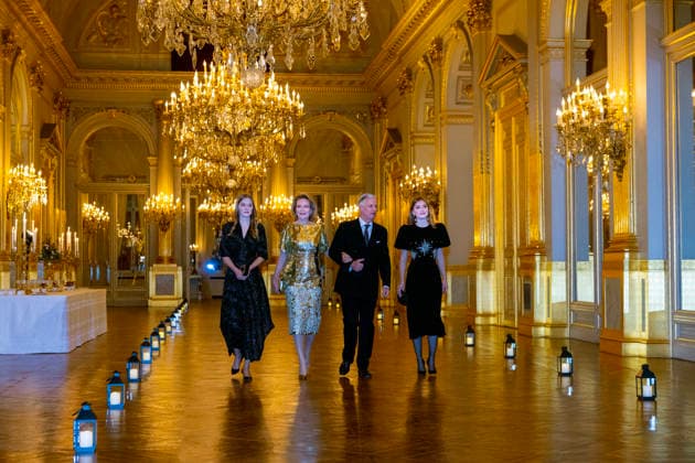 17-12-2025 Belgium Princess Eleonore and Queen Mathilde and King Philippe - Filip of Belgium and Princess Elisabeth during the annual Christmas concert at the Royal palace in Brussels. Â  Copyright: xPPEx
