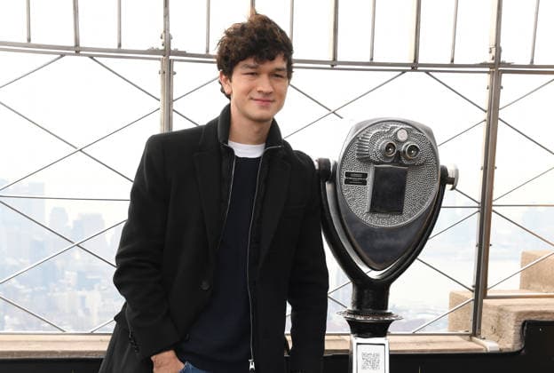NEW YORK, NY- DECEMBER 17: Charlie Bushnell pictured at The Empire State Building celebrating season 2 of Percy Jackson and the Olympians on Disney+ and Hulu on December 17, 2025 in New York City. Copyright: xMediaPunchx