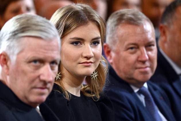 King Philippe - Filip of Belgium and Princess Eleonore pictured during the yearly Christmas Concert at the Royal Palace in Brussels, Wednesday 17 December 2025.  ERICxLALMAND 149639903