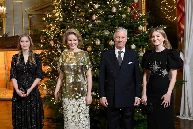 Christmas Concert Belgian Royals17 12 2025 , BRUSSELS, BELGIUM - Their Majesties the King and Queen, Princess Eleonore of Belgium and Princess Elizabeth of Belgium pictured hosting a Christmas Concert for those who have contributed to the smooth running of royal activities in 2025 on December 17, 2025 in Brussels, Belgium, 17 12 2025 Brussels Belgium  Copyright: xPhilipxReynaersx