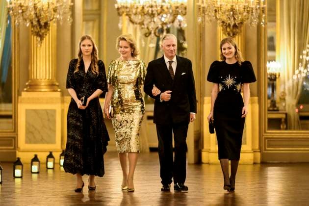 Christmas Concert Belgian Royals17 12 2025 , BRUSSELS, BELGIUM - Their Majesties the King and Queen, Princess Eleonore of Belgium and Princess Elizabeth of Belgium pictured hosting a Christmas Concert for those who have contributed to the smooth running of royal activities in 2025 on December 17, 2025 in Brussels, Belgium, 17 12 2025 Brussels Belgium  Copyright: xPhilipxReynaersx