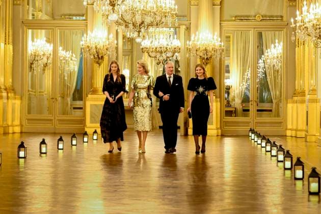Christmas Concert Belgian Royals17 12 2025 , BRUSSELS, BELGIUM - Their Majesties the King and Queen, Princess Eleonore of Belgium and Princess Elizabeth of Belgium pictured hosting a Christmas Concert for those who have contributed to the smooth running of royal activities in 2025 on December 17, 2025 in Brussels, Belgium, 17 12 2025 Brussels Belgium  Copyright: xPhilipxReynaersx
