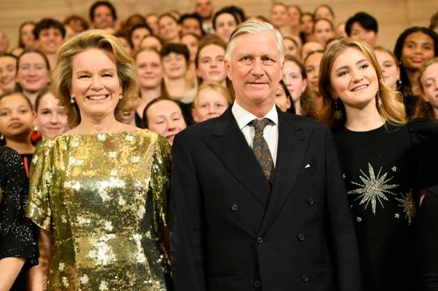 Christmas Concert Belgian Royals17 12 2025 , BRUSSELS, BELGIUM - Their Majesties the King and Queen and Princess Elizabeth of Belgium pictured hosting a Christmas Concert for those who have contributed to the smooth running of royal activities in 2025 on December 17, 2025 in Brussels, Belgium, 17 12 2025 Brussels Belgium  Copyright: xPhilipxReynaersx