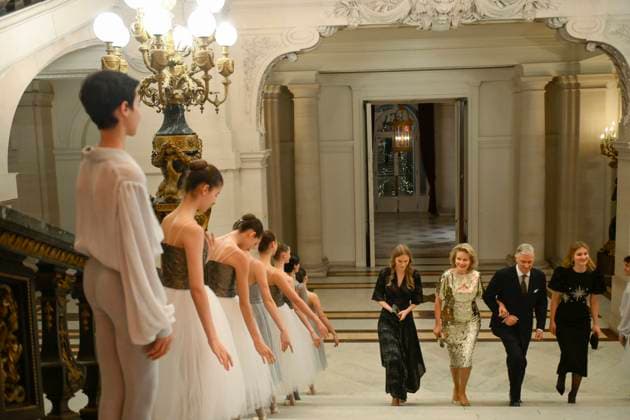 Christmas Concert Belgian Royals17 12 2025 , BRUSSELS, BELGIUM - Their Majesties the King and Queen, Princess Eleonore of Belgium and Princess Elizabeth of Belgium pictured hosting a Christmas Concert for those who have contributed to the smooth running of royal activities in 2025 on December 17, 2025 in Brussels, Belgium, 17 12 2025 Brussels Belgium  Copyright: xPhilipxReynaersx