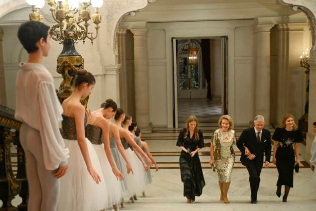 Christmas Concert Belgian Royals17 12 2025 , BRUSSELS, BELGIUM - Their Majesties the King and Queen, Princess Eleonore of Belgium and Princess Elizabeth of Belgium pictured hosting a Christmas Concert for those who have contributed to the smooth running of royal activities in 2025 on December 17, 2025 in Brussels, Belgium, 17 12 2025 Brussels Belgium  Copyright: xPhilipxReynaersx