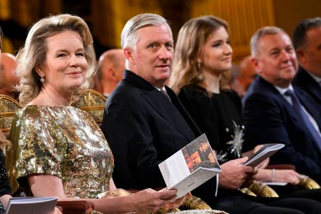 Christmas Concert Belgian Royals17 12 2025 , BRUSSELS, BELGIUM - Their Majesties the King and Queen, Princess Eleonore of Belgium and Princess Elizabeth of Belgium pictured hosting a Christmas Concert for those who have contributed to the smooth running of royal activities in 2025 on December 17, 2025 in Brussels, Belgium, 17 12 2025 Brussels Belgium  Copyright: xPhilipxReynaersx