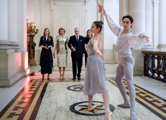 King Philippe - Filip of Belgium, Queen Mathilde of Belgium, Crown Princess Elisabeth and Princess Eleonore pictured during the yearly Christmas Concert at the Royal Palace in Brussels, Wednesday 17 December 2025.  POOLxPHILIPPExREYNAERS 149655490