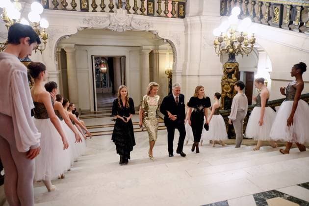 King Philippe - Filip of Belgium, Queen Mathilde of Belgium, Crown Princess Elisabeth and Princess Eleonore pictured during the yearly Christmas Concert at the Royal Palace in Brussels, Wednesday 17 December 2025.  POOLxPHILIPPExREYNAERS 149655532