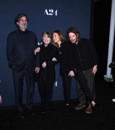 December 16, 2025, New York, Ny, United States: Jack Fisk, Sissy Spacek and Schuyler Fisk attend A24 s Marty Supreme New York Premiere. Held at Regal Times Square in New York. Zuma Press December 16, 2025. New York United States - ZUMAp281 20251216_zea_p281_259 Copyright: xPhotoxImagexPressx