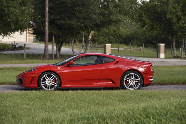 Donald Trump’s old Ferrari selling for £750,000 Story From Jam Press (Donald Trump Ferrari) Pictured: Donald Trump’s 2007 Ferrari F430 F1. Donald Trump’s old Ferrari selling for £750,000 Donald Trump’s old Ferrari is being sold for £750,000. The US President got the classic red F430 F1 brand new in 2007. It was ten years before he was elected to the White House. He was hosting the US version of The Apprentice at the time. It would have set him back about £120,000 when he got it 18 years ago. The 196mph supercar was delivered to the now 79-year-old Trump Tower in New York City. The car is being sold with Trump’s distinctive signature on the paperwork. The Ferrari boasts a 4.3 litre V8 engine and has only done 9,493 miles. The car  Copyright: xJamxPress PhotosxCourtesyxofxMecumxAuctions,xInc.