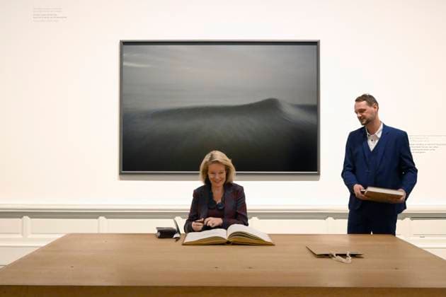 Queen Mathilde Visits Transcripts Of A Sea Exhibition GENT, BELGIUM - DECEMBER 18 : Queen Mathilde pictured visiting Transcripts Of A Sea Exhibition by photographer Stephan Vanfleteren on December 18, 2025 in Gent, Belgium, 18 12 2025 Gent Belgium  Copyright: xPhilipxReynaersx