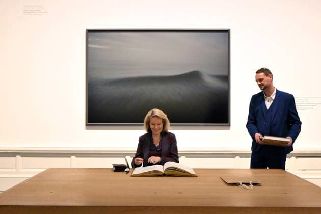 Queen Mathilde Visits Transcripts Of A Sea Exhibition GENT, BELGIUM - DECEMBER 18 : Queen Mathilde pictured visiting Transcripts Of A Sea Exhibition by photographer Stephan Vanfleteren on December 18, 2025 in Gent, Belgium, 18 12 2025 Gent Belgium  Copyright: xPhilipxReynaersx