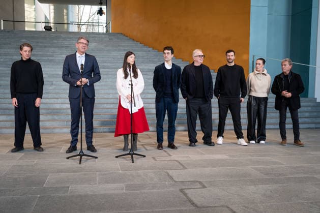 Music Summit in the Federal Chancellery Maeckes, musician together with Wolfram Weimer, Federal Government Commissioner for Culture and the Media, Academy for Popular Music Balbin