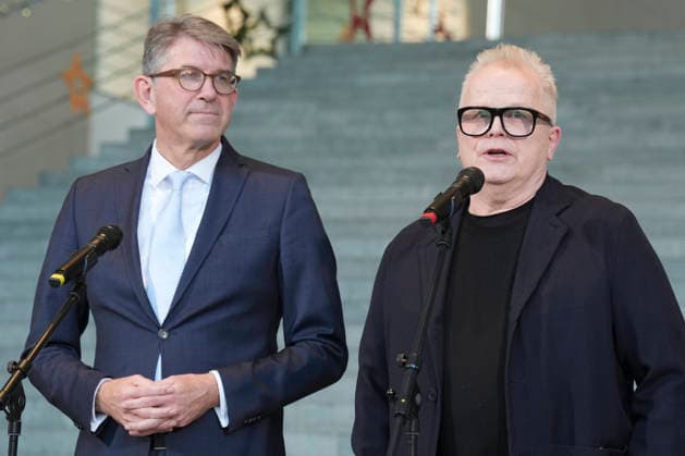 Press conference on the Music Summit in the Chancellery Minister of State for Culture Wolfram Weimer together with Herbert Groenemeyer at the press conference after the Music Summit in the Chancellery, Berlin, 18 12 2025 Berlin Berlin Germany