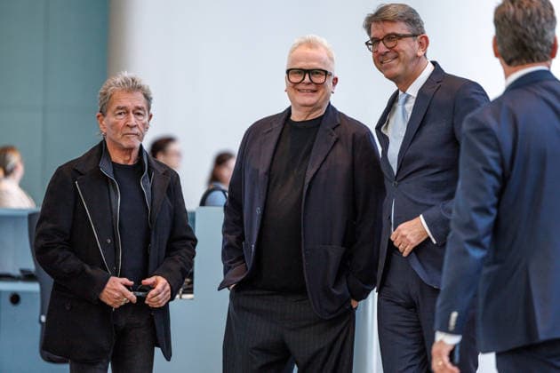 Federal Cabinet Peter Maffay and Herbert Groenemeyer at the Music Summit with Wolfram Weimer Federal Government Commissioner for Culture and the Media, on 18 12 25 at the Federal Chancellery Berlin Berlin Berlin Germany Federal Chancellery