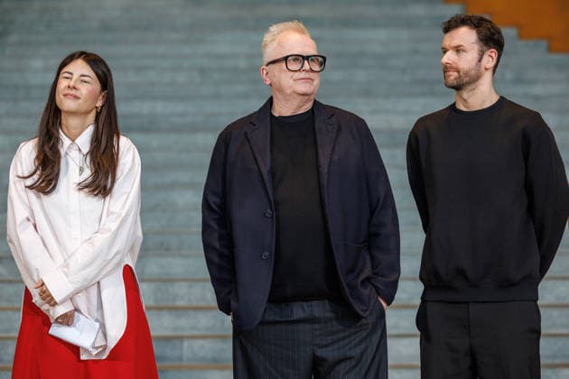 Federal Cabinet Balbina Jagielska, Herbert Groenemeyer and Daniel Grunenberg Glasperlenspiel at the Music Summit on 18 12 25 at the Federal Chancellery Berlin Berlin Germany Federal Chancellery